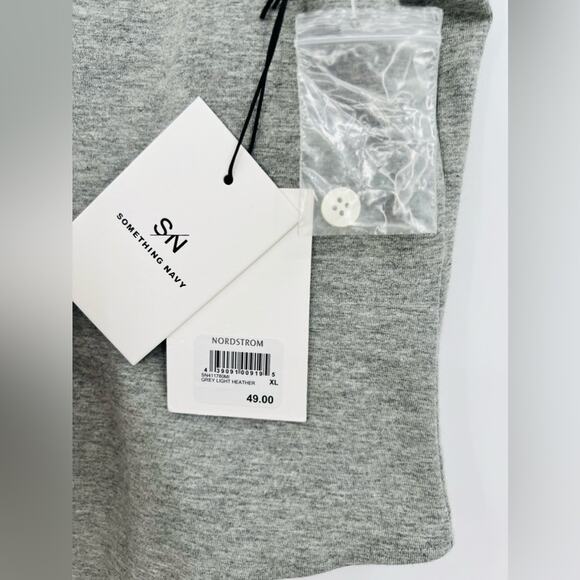 🆕 NWT Something Navy Bodysuit Grey Light Heather Top Sleeveless Button Back XL - Picture 8 of 15